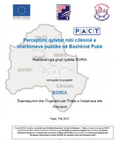 Perceptimi qytetar mbi cilesine e sherbimeve publike ne Bashkine Puke